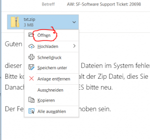 Rechtsklick auf ZIP-Datei