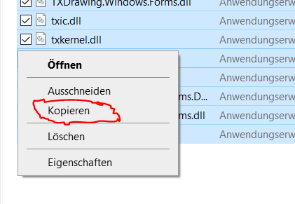 Rechtsklick auf ZIP-Datei