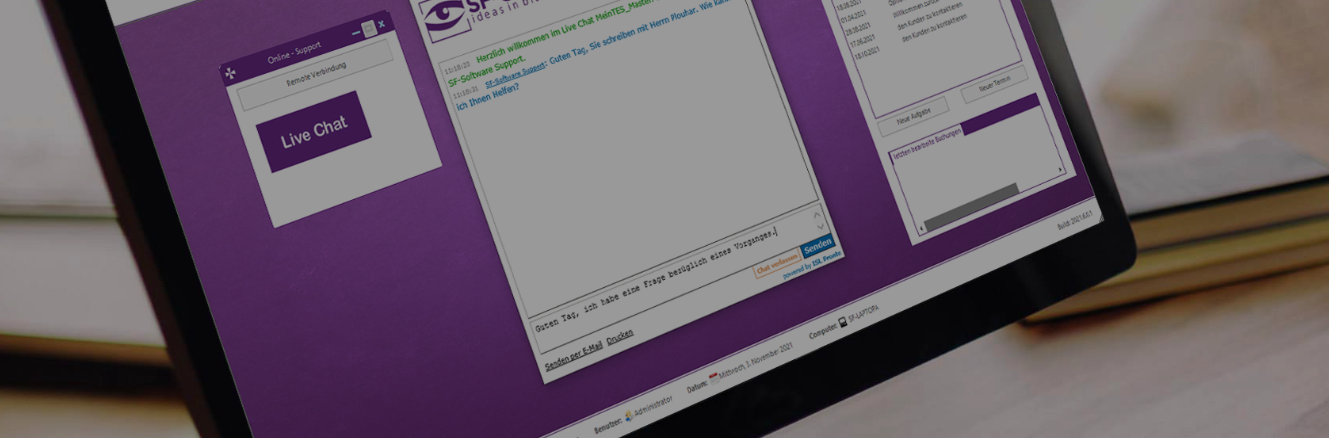 MeinTES Online-Support: Live Chat in der Anwendung